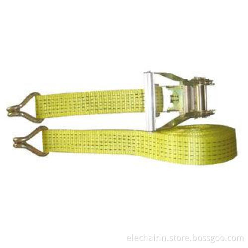 Soft Polyester Flat Webbing Slings Safety Lifting Belt For